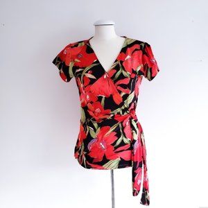 George Floral Wrap Blouse